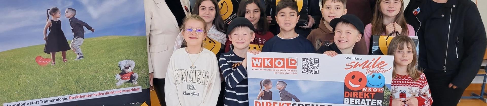 Scheckübergabe an die Volksschule Ybbs/Donau Scheckübergabe an die Volksschule Ybbs/Donau