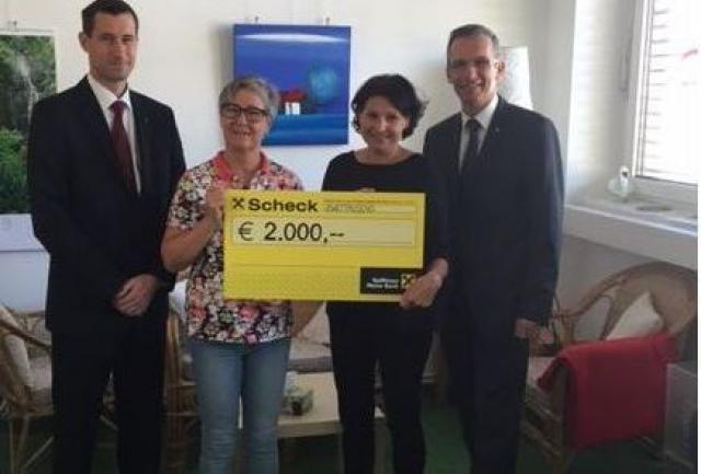 Scheckübergabe Raiffeisenbank Mistelbach